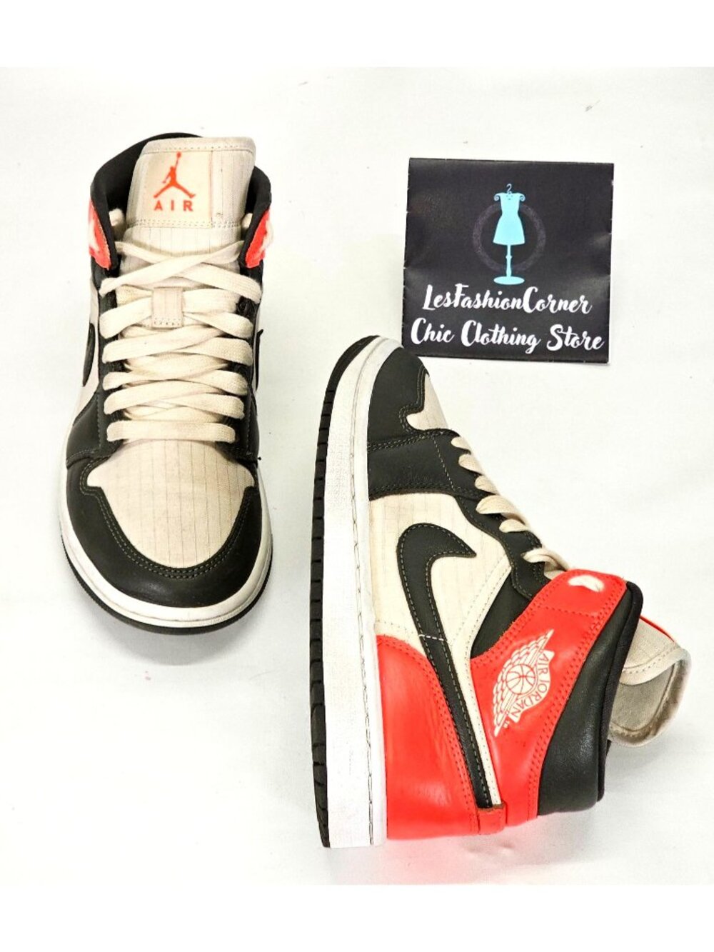 Nike Air Jordan 1 Mid SE Light Orewood Brown Sneakers Leather Size 6.5 Young 010 - Picture 10 of 16